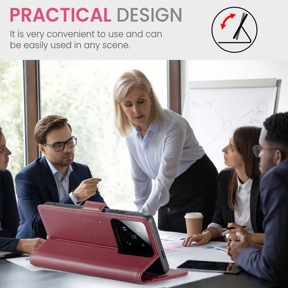 Xiaomi 14 Pro Leather Wallet Case - RFID Blocking, Stand Function, Card Slots