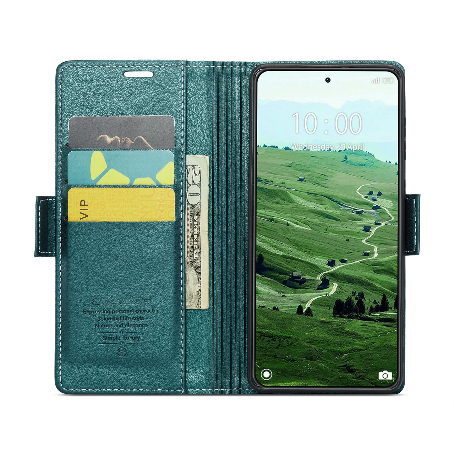 Xiaomi 14 Pro Leather Wallet Case - RFID Blocking, Stand Function, Card Slots