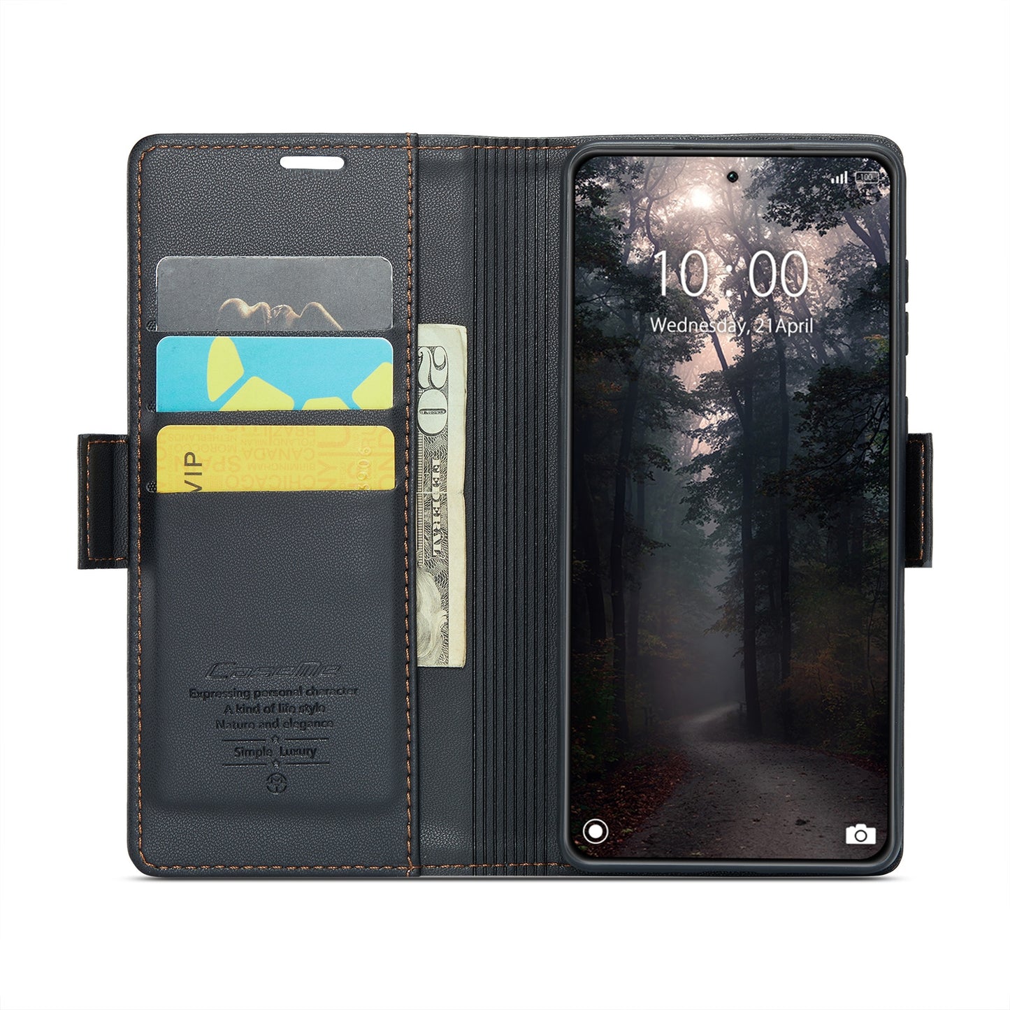 Xiaomi 14 Leather Wallet Case - RFID Blocking, Stand Function, Card Slots