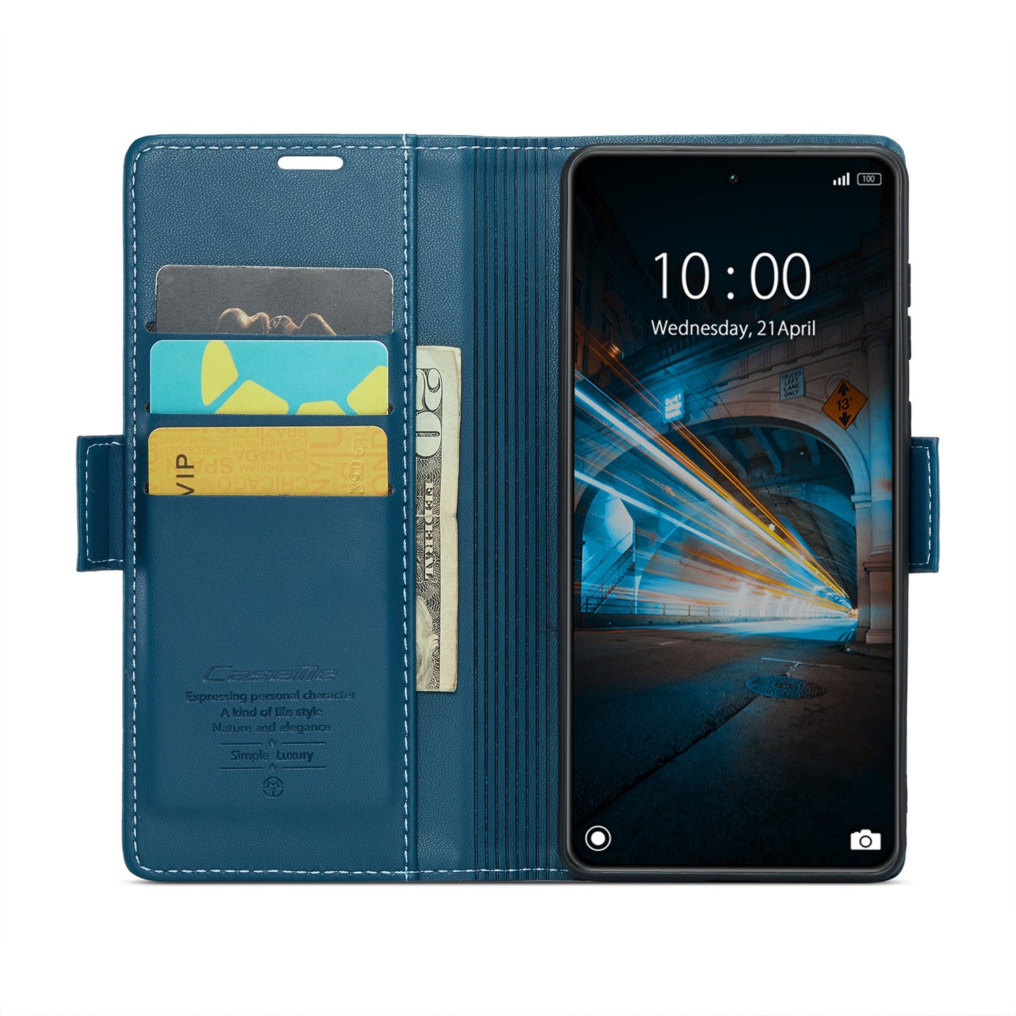 Xiaomi 14 Leather Wallet Case - RFID Blocking, Stand Function, Card Slots