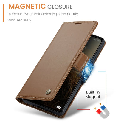 Xiaomi Poco C65 4G Leather Wallet Case - RFID Blocking, Stand Function, Card Slots