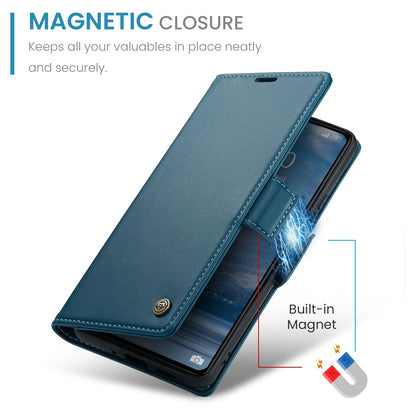 Xiaomi Poco C65 4G Leather Wallet Case - RFID Blocking, Stand Function, Card Slots