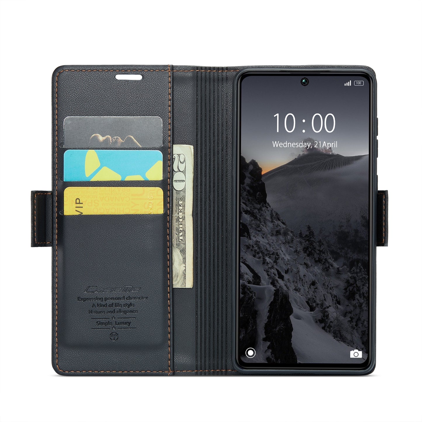 Xiaomi Poco X6 5G Leather Wallet Case - RFID Blocking, Stand Function, Card Slots
