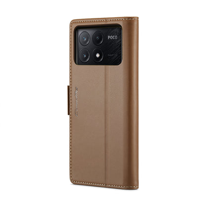 Xiaomi Poco X6 Pro 5G Leather Wallet Case - RFID Blocking, Stand Function, Card Slots