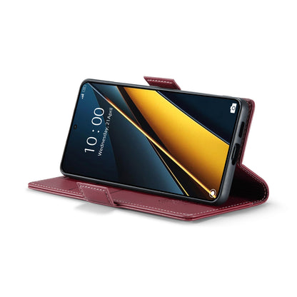 Xiaomi Poco X6 Pro 5G Leather Wallet Case - RFID Blocking, Stand Function, Card Slots