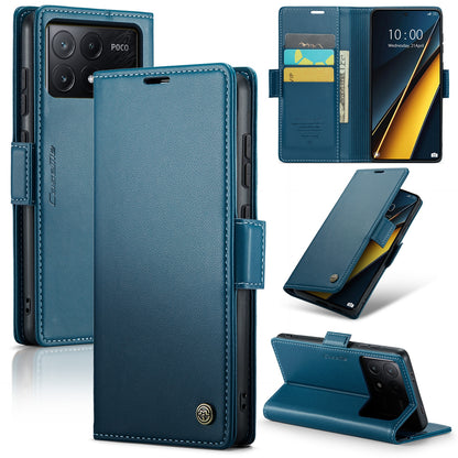 Xiaomi Poco X6 Pro 5G Leather Wallet Case - RFID Blocking, Stand Function, Card Slots