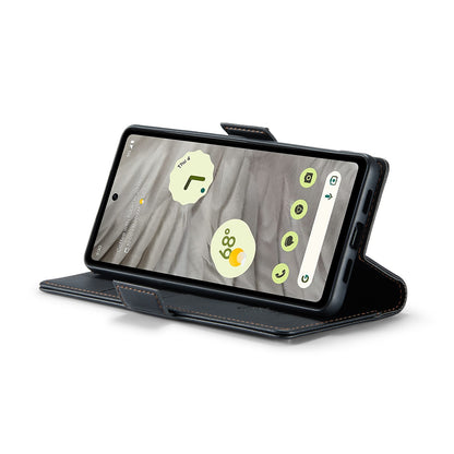 Google Pixel 7a Leather Wallet Case - RFID Blocking, Stand Function, Card Slots