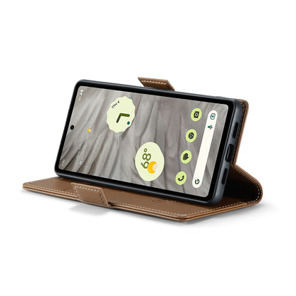 Google Pixel 7a Leather Wallet Case - RFID Blocking, Stand Function, Card Slots