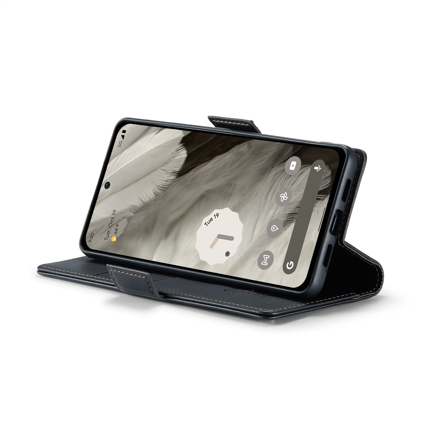 Google Pixel 8 Leather Wallet Case - RFID Blocking, Stand Function, Card Slots