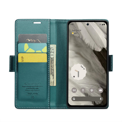 Google Pixel 8 Leather Wallet Case - RFID Blocking, Stand Function, Card Slots