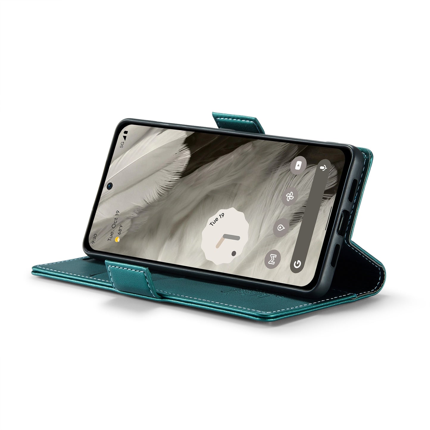 Google Pixel 8 Leather Wallet Case - RFID Blocking, Stand Function, Card Slots