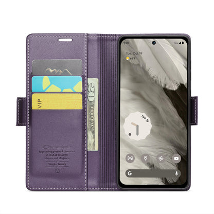 Google Pixel 8 Leather Wallet Case - RFID Blocking, Stand Function, Card Slots