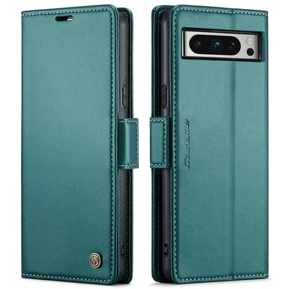 Google Pixel 8 Pro Leather Wallet Case - RFID Blocking, Stand Function, Card Slots