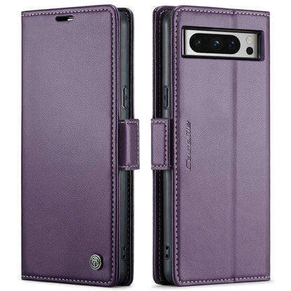 Google Pixel 8 Pro Leather Wallet Case - RFID Blocking, Stand Function, Card Slots