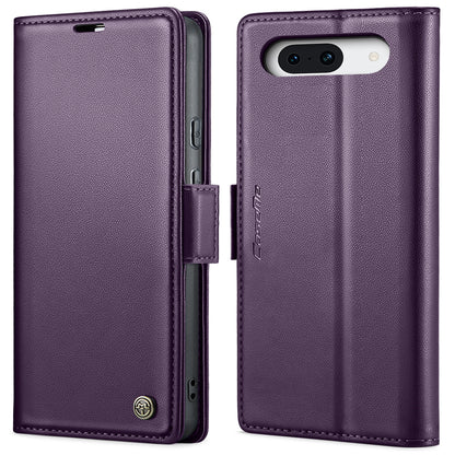 Google Pixel 8a Leather Wallet Case - RFID Blocking, Stand Function, Card Slots
