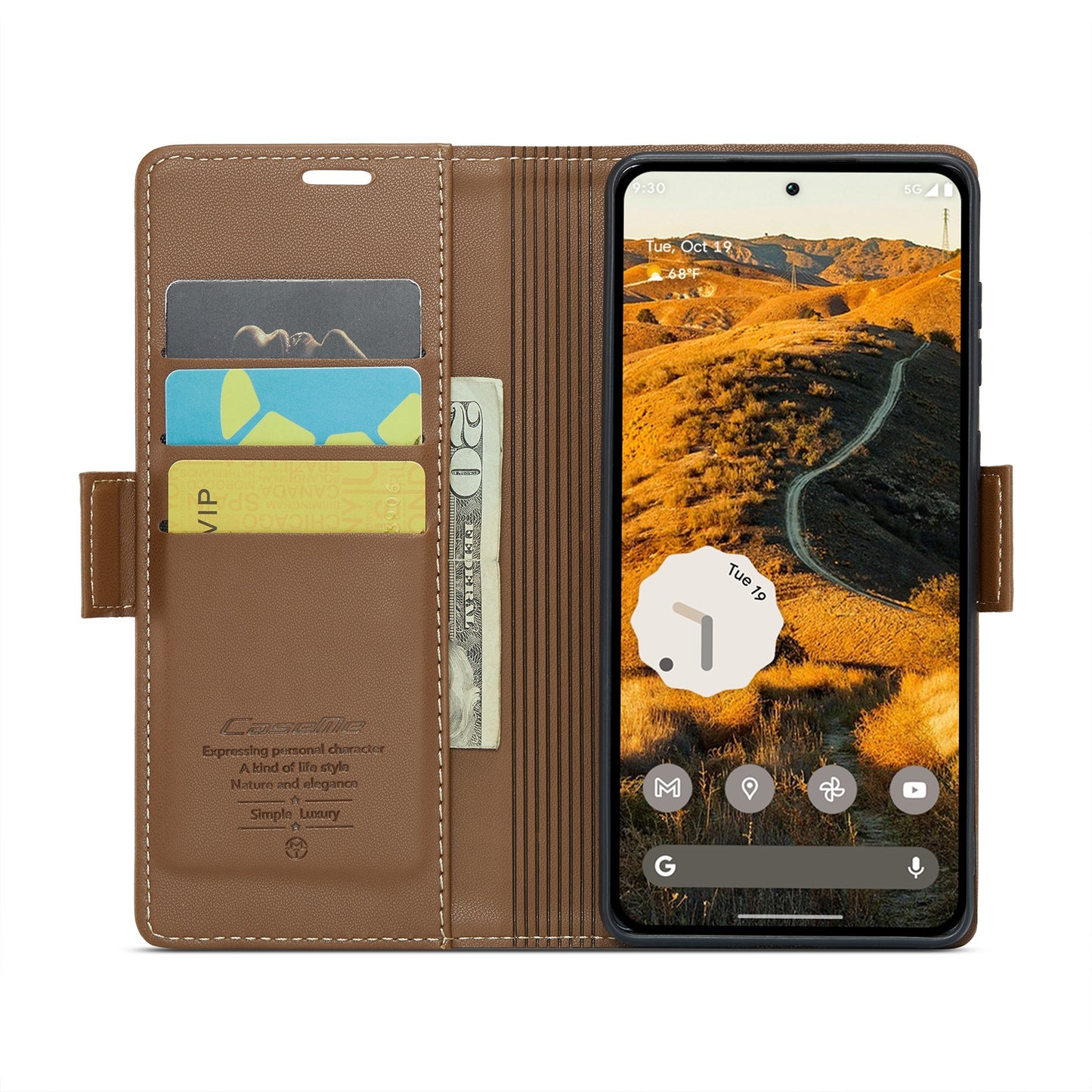 Google Pixel 9 Pro XL Leather Wallet Case - RFID Blocking, Stand Function, Card Slots