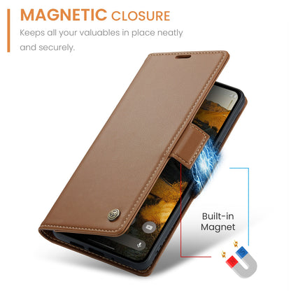 Google Pixel 9 Pro XL Leather Wallet Case - RFID Blocking, Stand Function, Card Slots