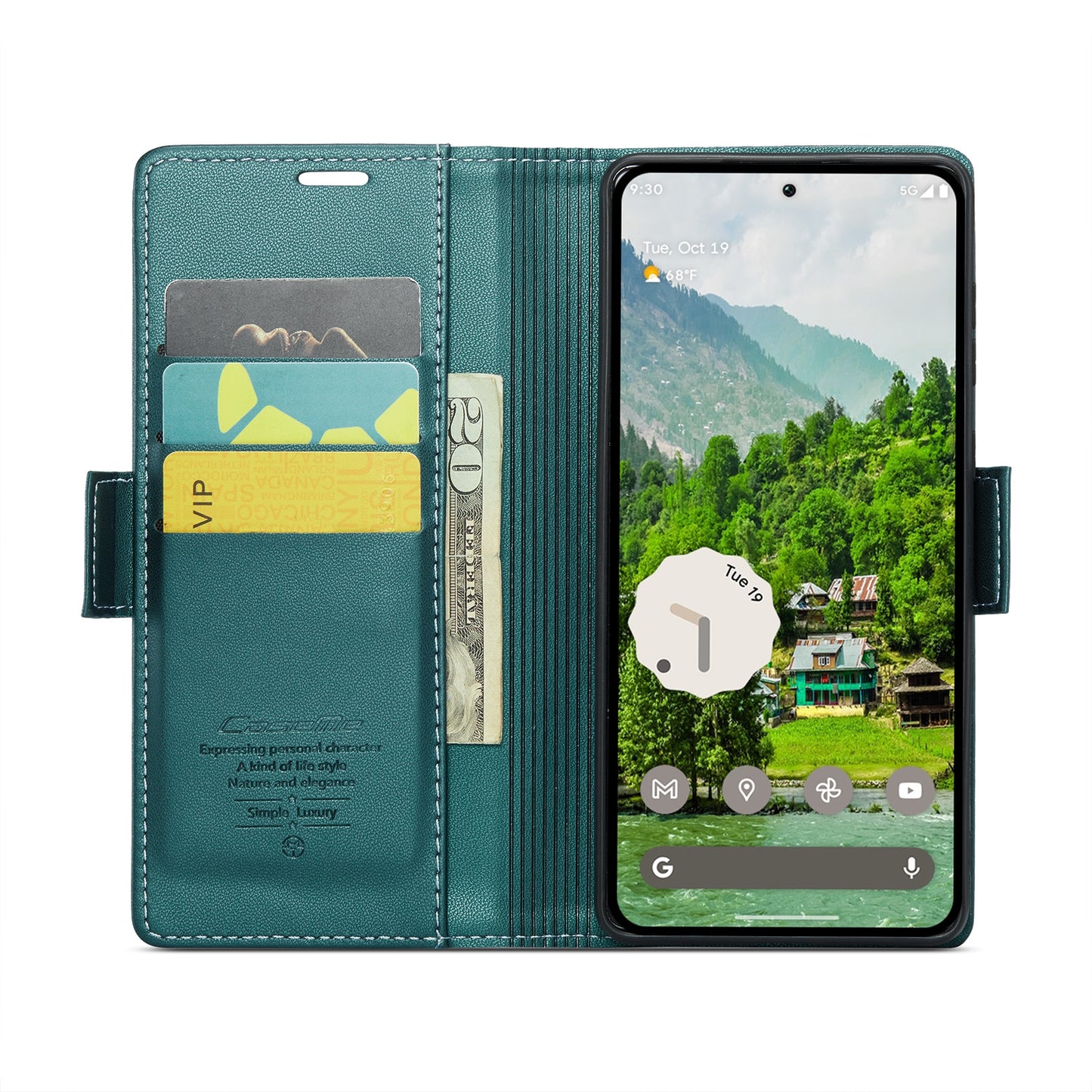 Google Pixel 9 Pro XL Leather Wallet Case - RFID Blocking, Stand Function, Card Slots