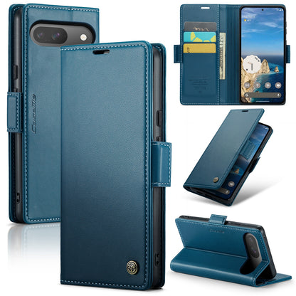 Google Pixel 9 Leather Wallet Case - RFID Blocking, Stand Function, Card Slots