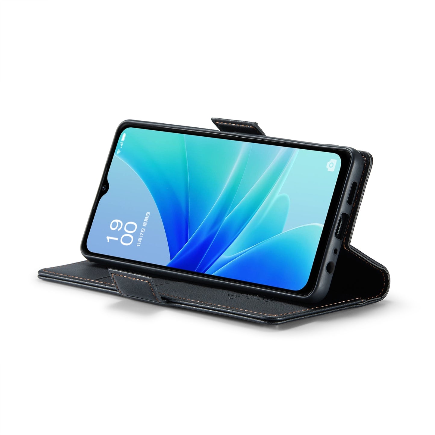 OPPO A57e 4G Leather Wallet Case - RFID Blocking, Stand Function, Card Slots