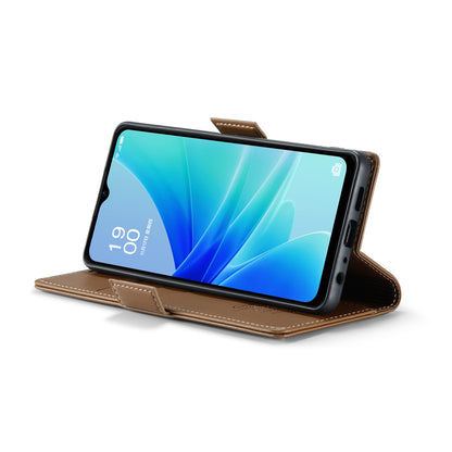 OPPO A77s Leather Wallet Case - RFID Blocking, Stand Function, Card Slots