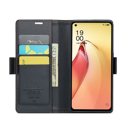 OPPO Reno8 Pro 5G Global Leather Wallet Case - RFID Blocking, Stand Function, Card Slots