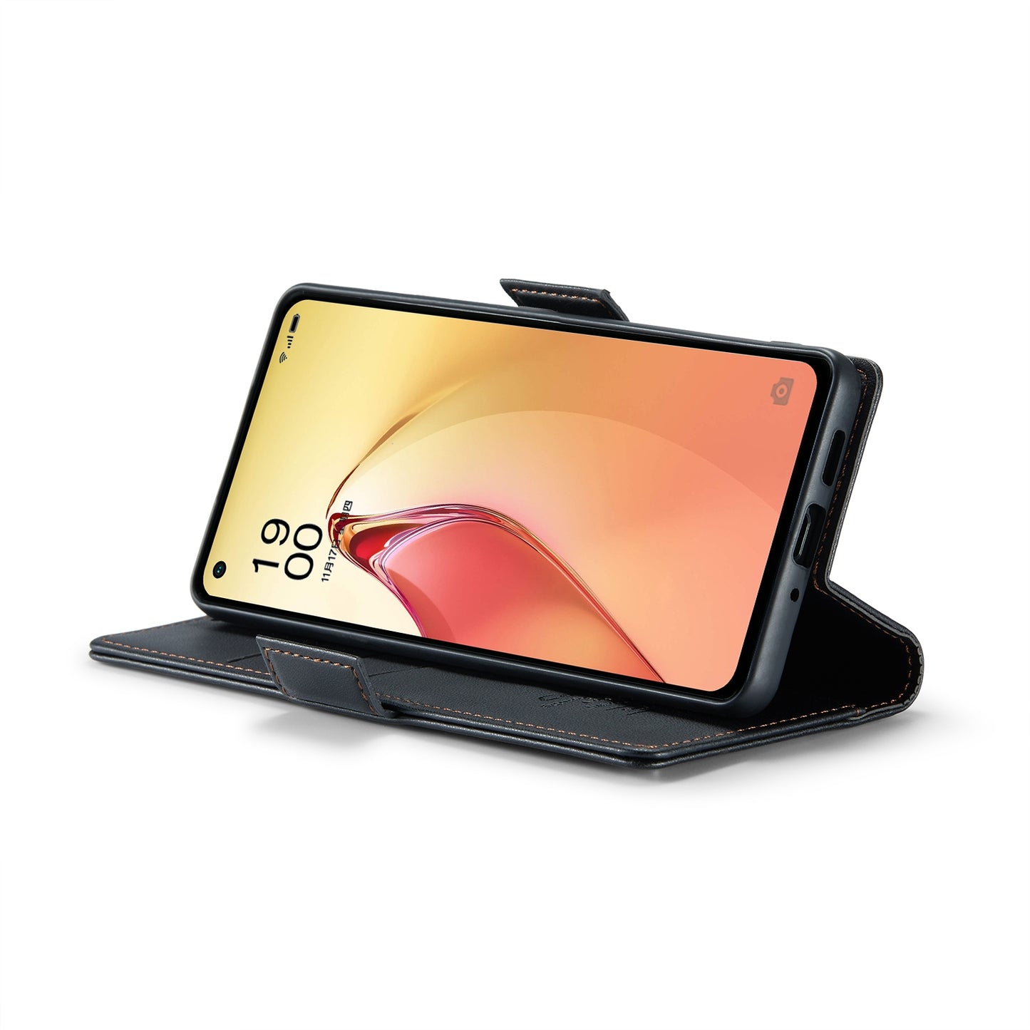 OPPO Reno8 Pro 5G Global Leather Wallet Case - RFID Blocking, Stand Function, Card Slots