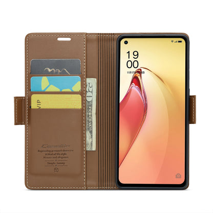 OPPO Reno8 Pro 5G Global Leather Wallet Case - RFID Blocking, Stand Function, Card Slots