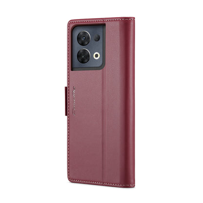 OPPO Reno8 Pro 5G Global Leather Wallet Case - RFID Blocking, Stand Function, Card Slots