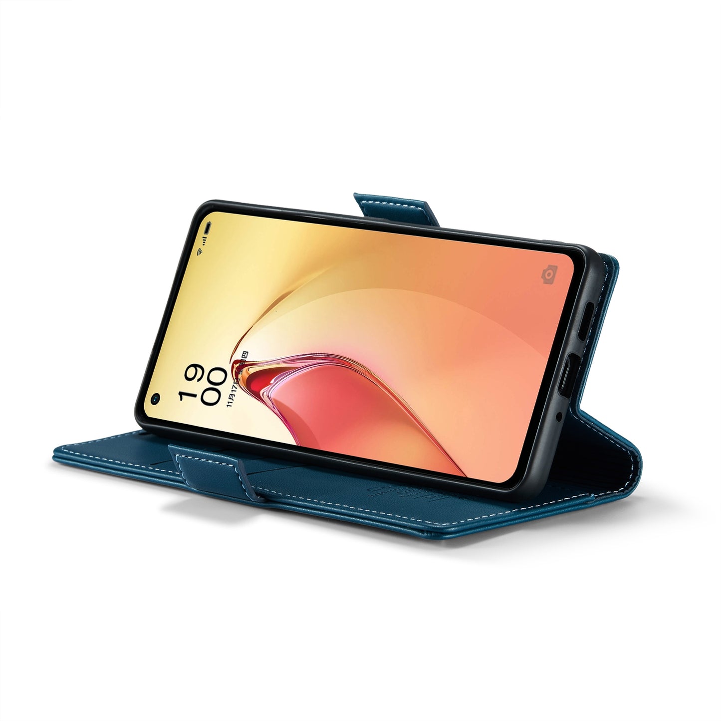 OPPO Reno8 Pro 5G Global Leather Wallet Case - RFID Blocking, Stand Function, Card Slots