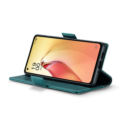 OPPO Reno8 Pro 5G Global Leather Wallet Case - RFID Blocking, Stand Function, Card Slots