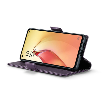 OPPO Reno8 Pro 5G Global Leather Wallet Case - RFID Blocking, Stand Function, Card Slots