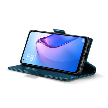 OPPO Reno7 Z Global Leather Wallet Case - RFID Blocking, Stand Function, Card Slots