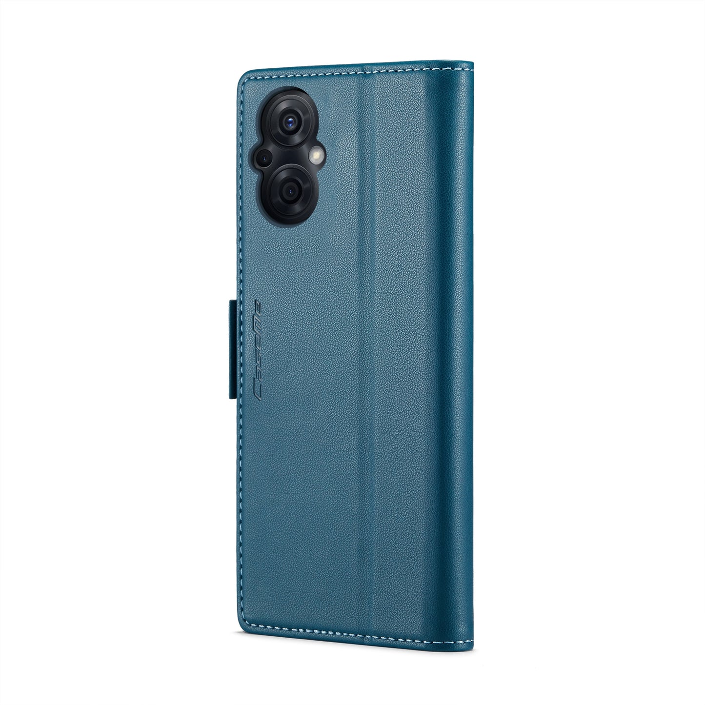 OPPO Reno8 Lite Global Leather Wallet Case - RFID Blocking, Stand Function, Card Slots