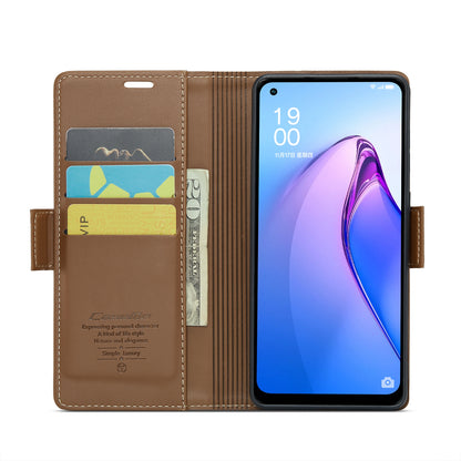 OPPO Reno8 Z Global Leather Wallet Case - RFID Blocking, Stand Function, Card Slots