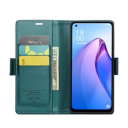 OPPO Reno8 Z Global Leather Wallet Case - RFID Blocking, Stand Function, Card Slots