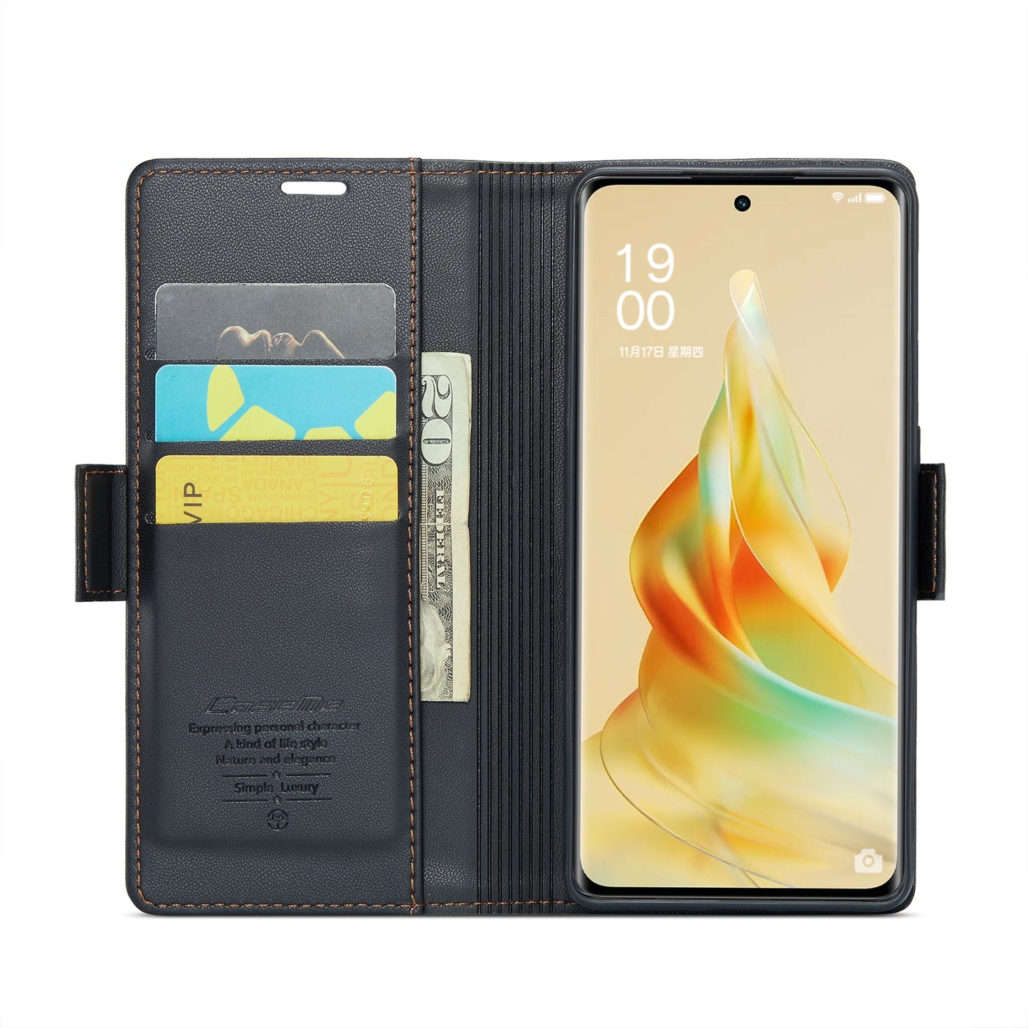 OPPO A1 Pro 5G Leather Wallet Case - RFID Blocking, Stand Function, Card Slots