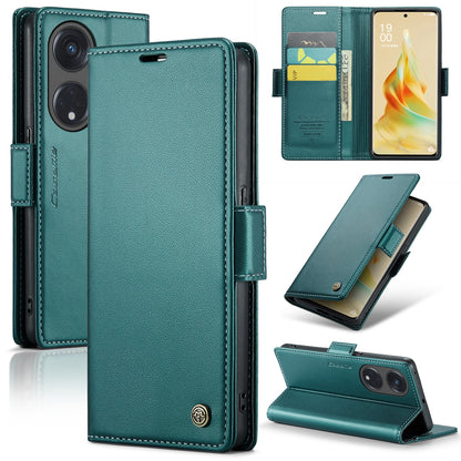 OPPO A1 Pro 5G Leather Wallet Case - RFID Blocking, Stand Function, Card Slots