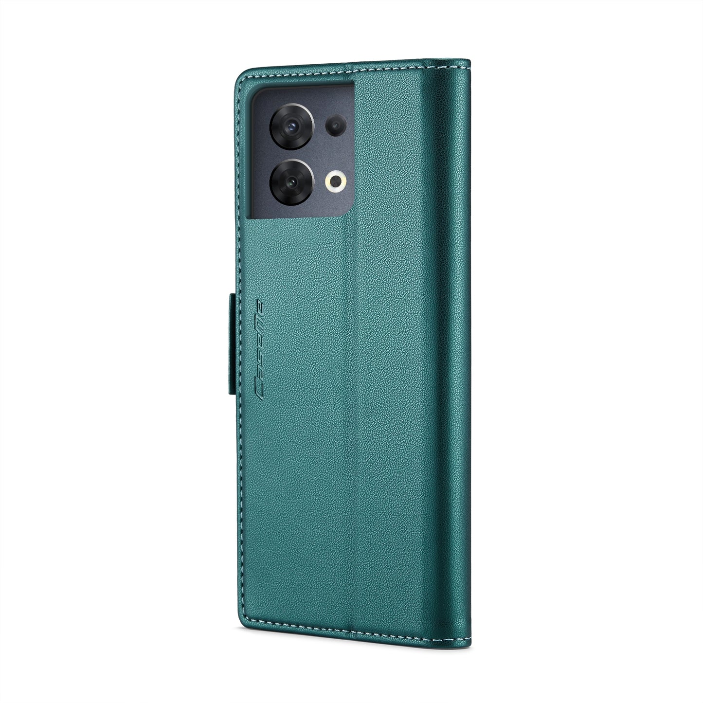 OPPO Reno8 5G Global Leather Wallet Case - RFID Blocking, Stand Function, Card Slots