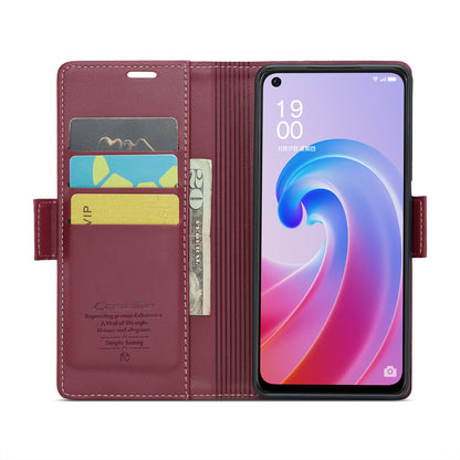 OPPO A96 4G Global Leather Wallet Case - RFID Blocking, Stand Function, Card Slots