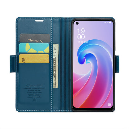 OPPO A76 4G Leather Wallet Case - RFID Blocking, Stand Function, Card Slots
