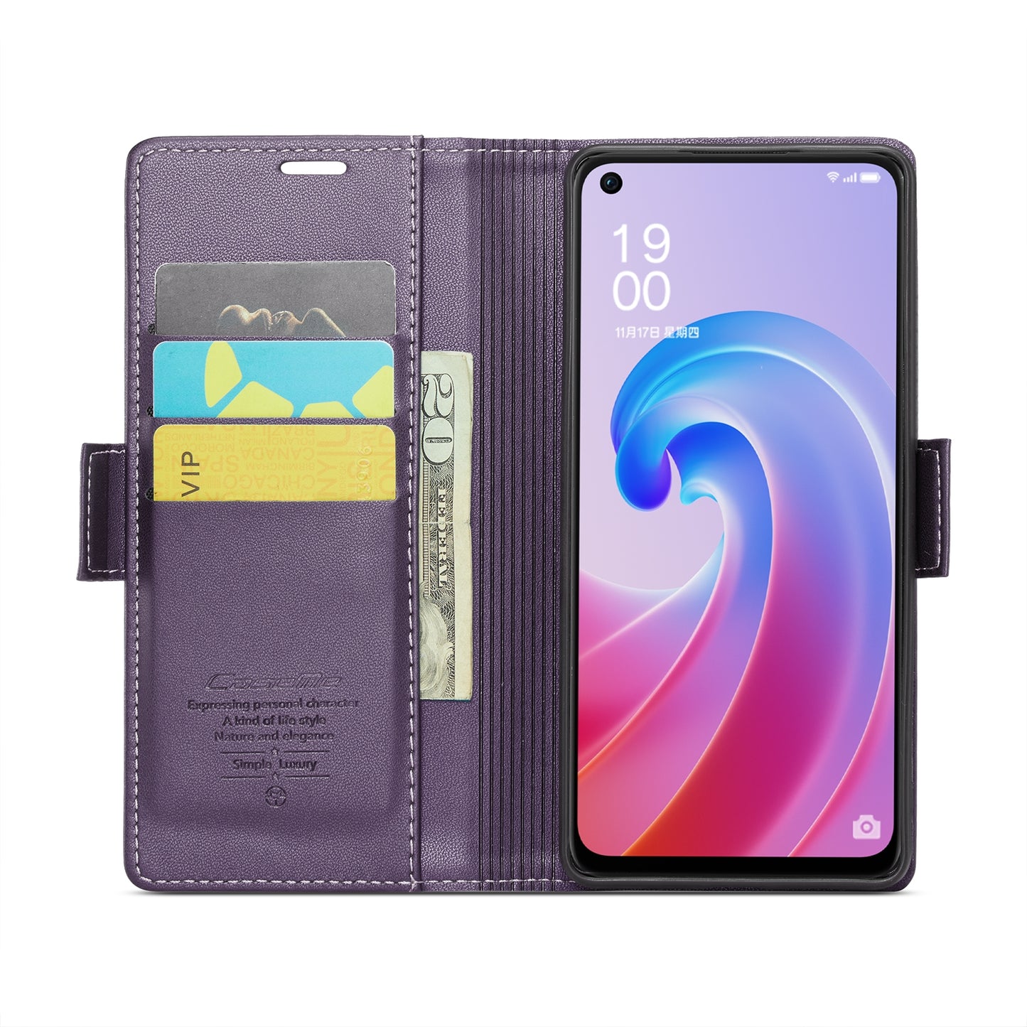 OPPO A36 4G Leather Wallet Case - RFID Blocking, Stand Function, Card Slots