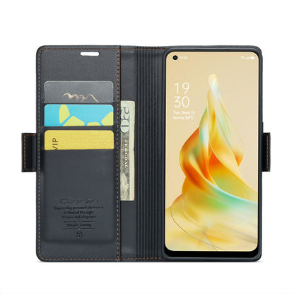 OPPO Reno8 T 4G Leather Wallet Case - RFID Blocking, Stand Function, Card Slots