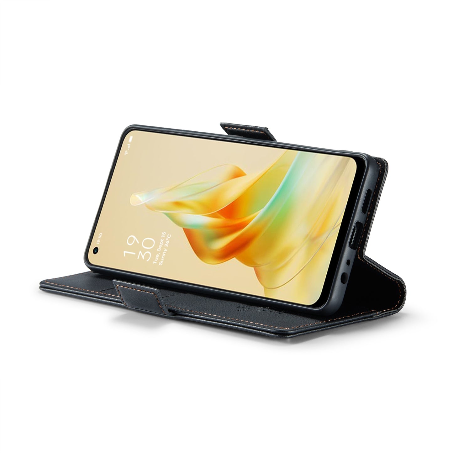 OPPO Reno8 T 4G Leather Wallet Case - RFID Blocking, Stand Function, Card Slots