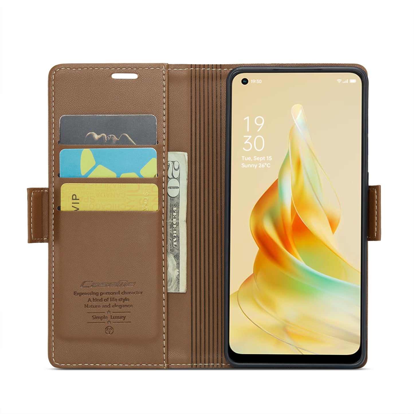OPPO Reno8 T 4G Leather Wallet Case - RFID Blocking, Stand Function, Card Slots