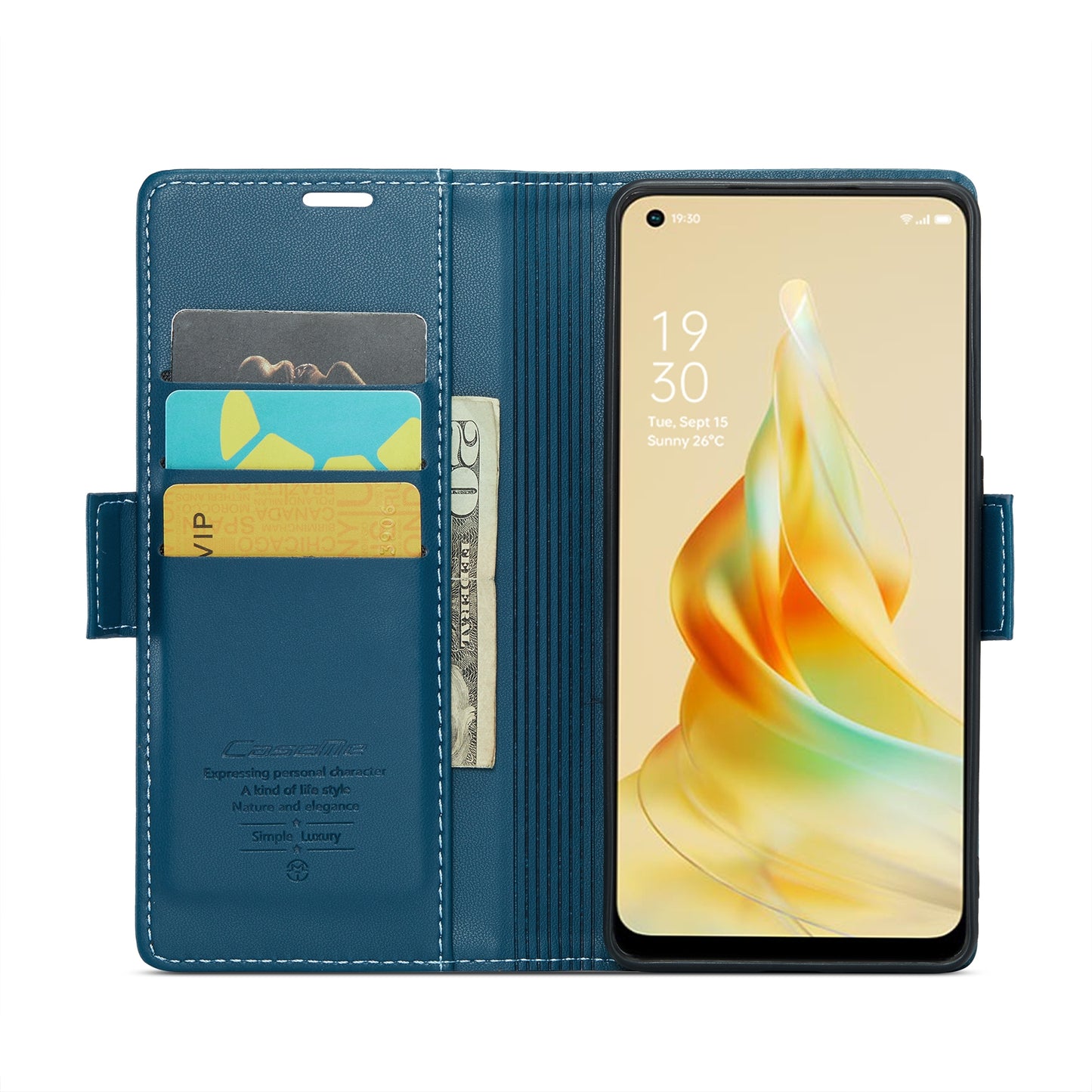 OPPO Reno8 T 4G Leather Wallet Case - RFID Blocking, Stand Function, Card Slots