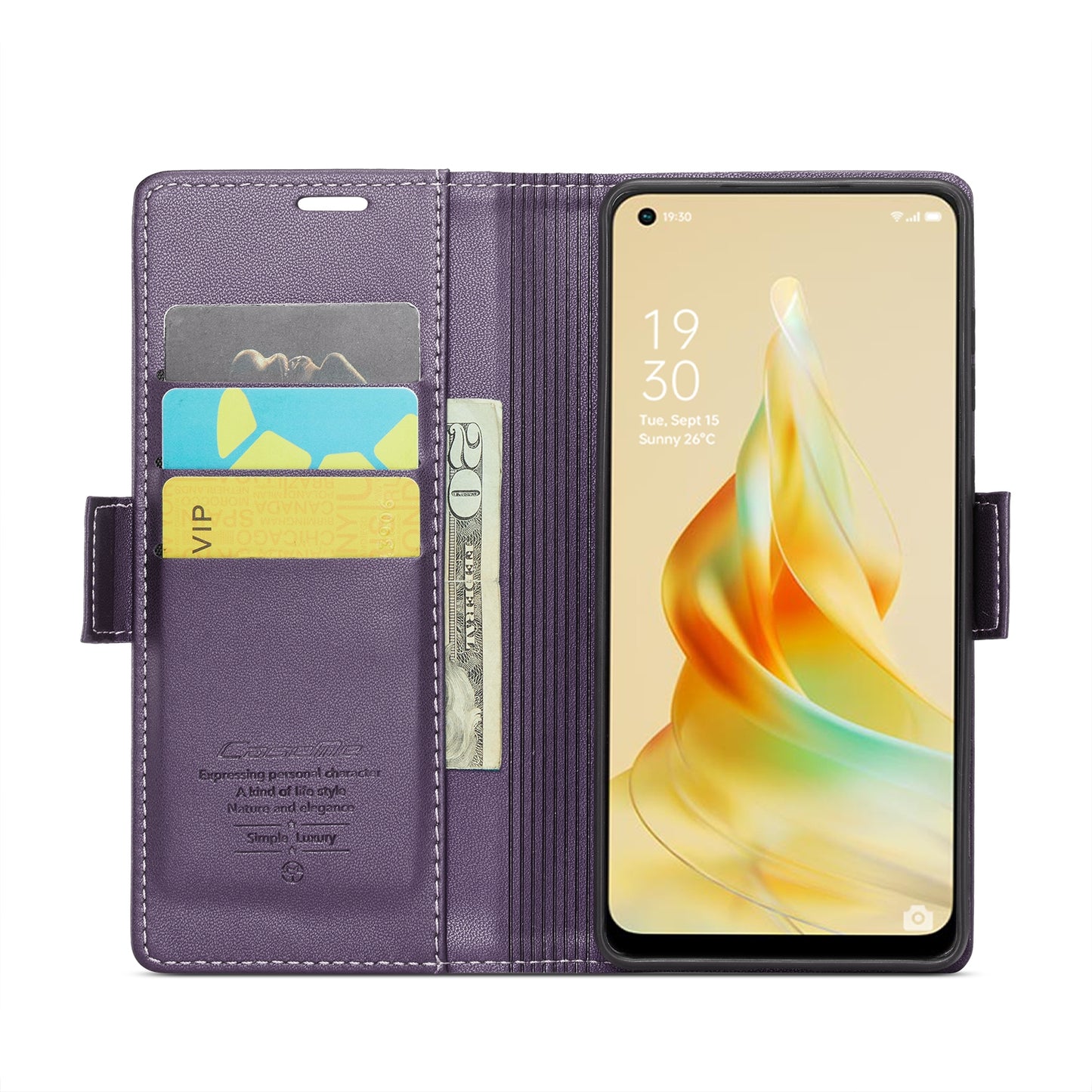 OPPO Reno8 T 4G Leather Wallet Case - RFID Blocking, Stand Function, Card Slots