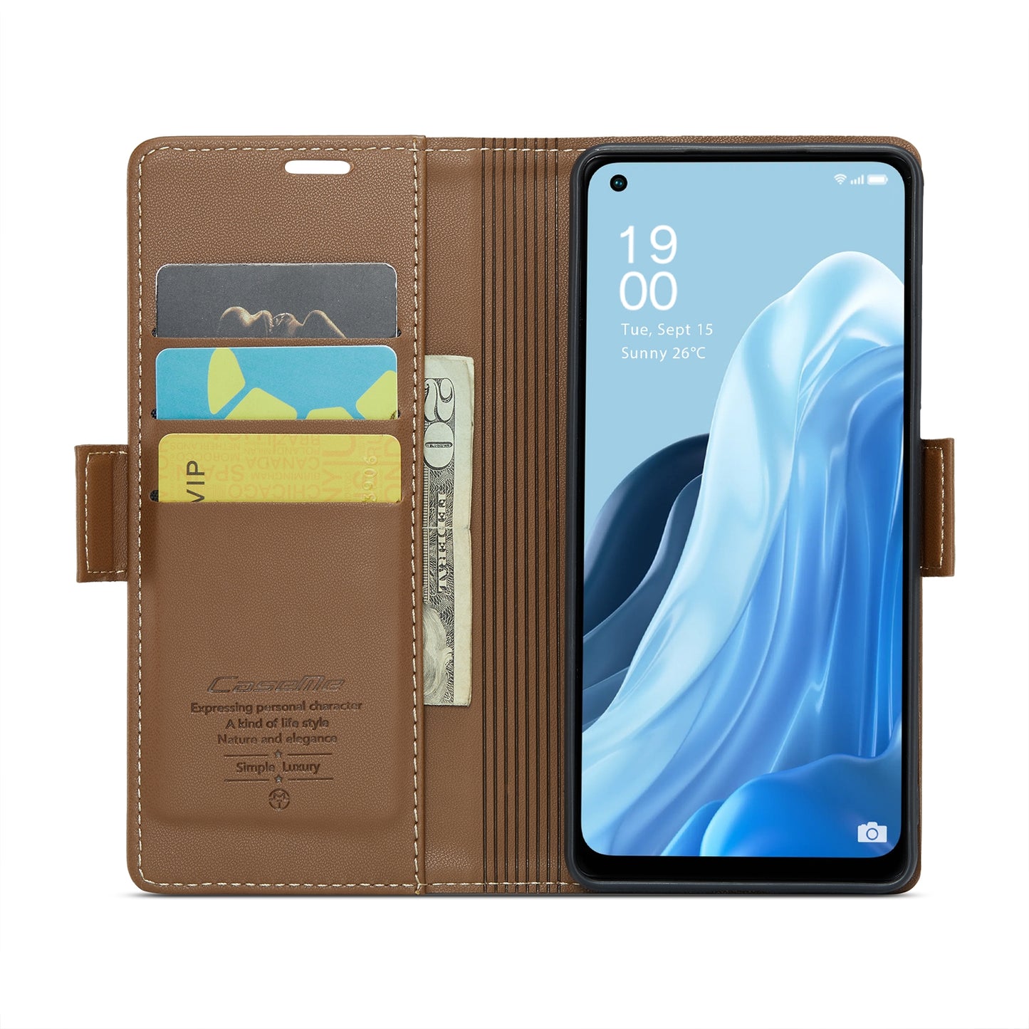 OPPO Reno8 4G Leather Wallet Case - RFID Blocking, Stand Function, Card Slots