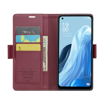 OPPO Reno8 4G Leather Wallet Case - RFID Blocking, Stand Function, Card Slots
