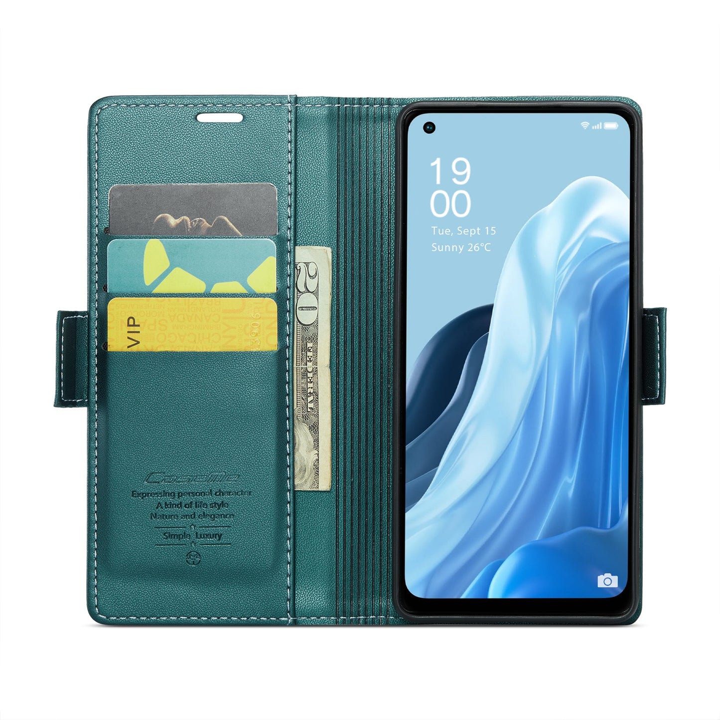 OPPO F21 Pro 4G Leather Wallet Case - RFID Blocking, Stand Function, Card Slots